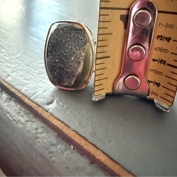 PJC Druzy Stone 925 Sterling Silver Ring Size 6 - Picture 8 of 15